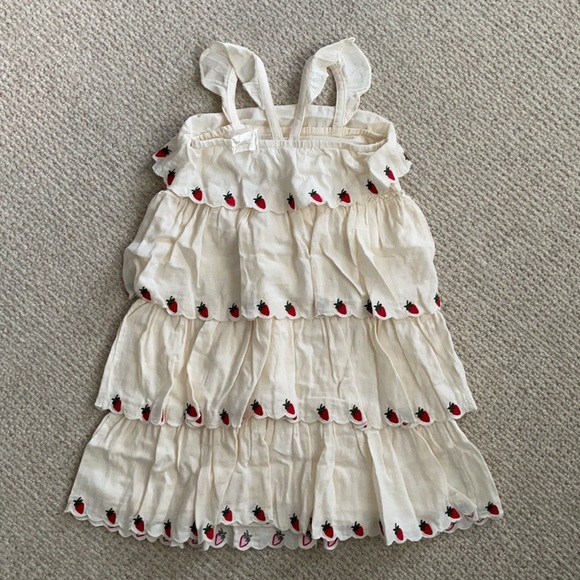 NWT 6-7 and 3T Hanna Andersson Strawberry Maxi Dress - Picture 2 of 6